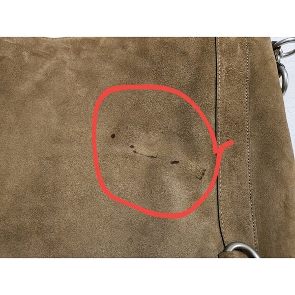 Rebecca Minkoff Suede Hobo Bag, Brown Pre-owned Authentic 100% Leather - Picture 3 of 16